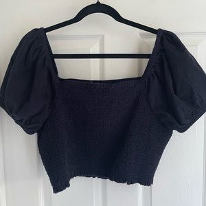 NWT American Eagle Puff Sleeve Crop Top sz XL